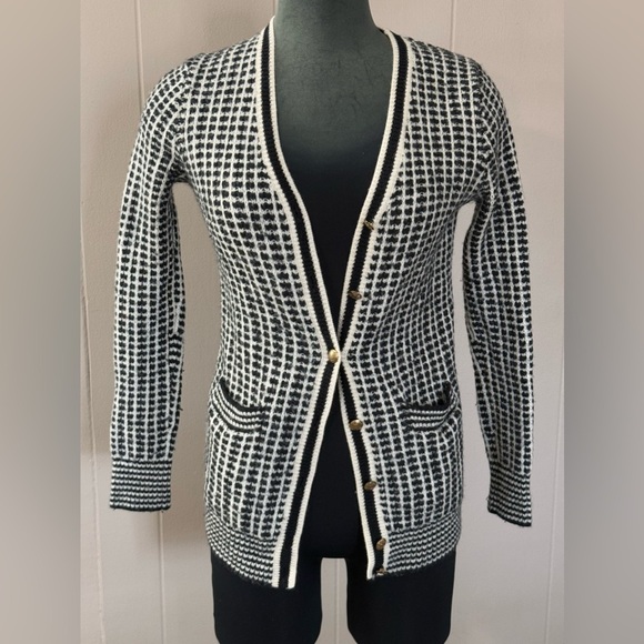 J. Crew • 100% Merino Wool Gold Button Cardigan Sweater - Picture 2 of 11